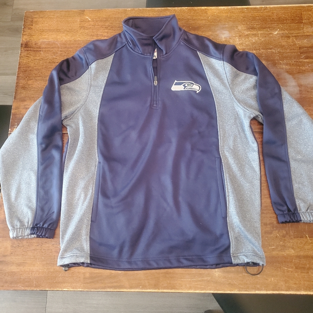 NFL Blue and Gray Performance Jacket with Standing Collar